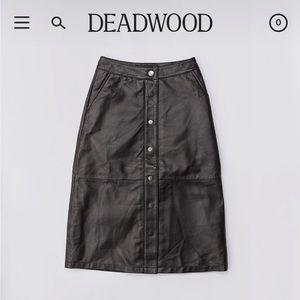 NWT 100% Leather A-Line Skirt